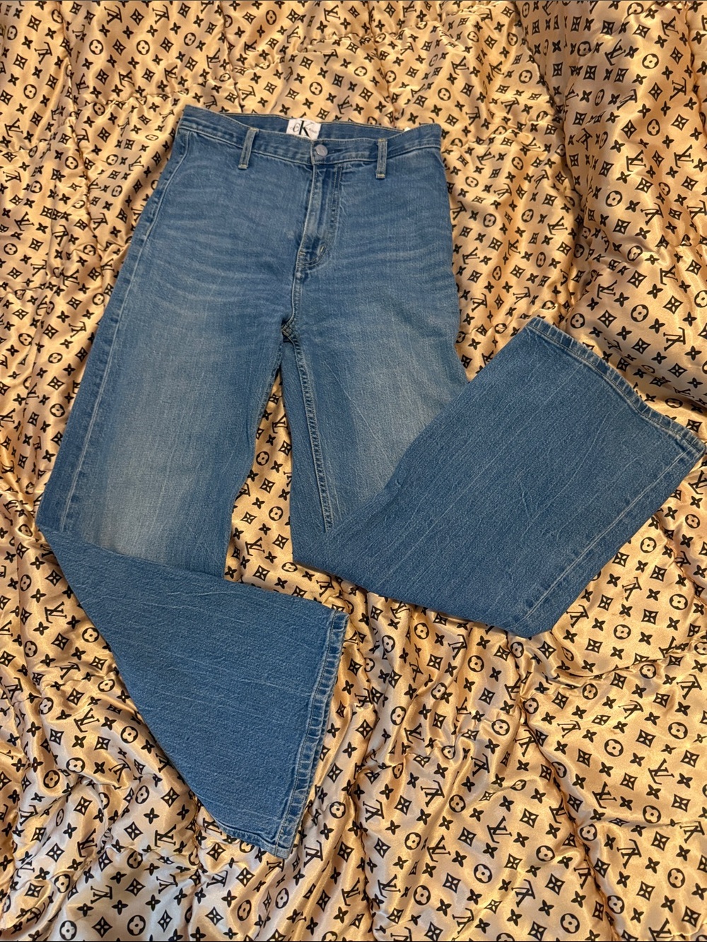 Calvin Klein size 28 Blue High-Waist Flare Jeans